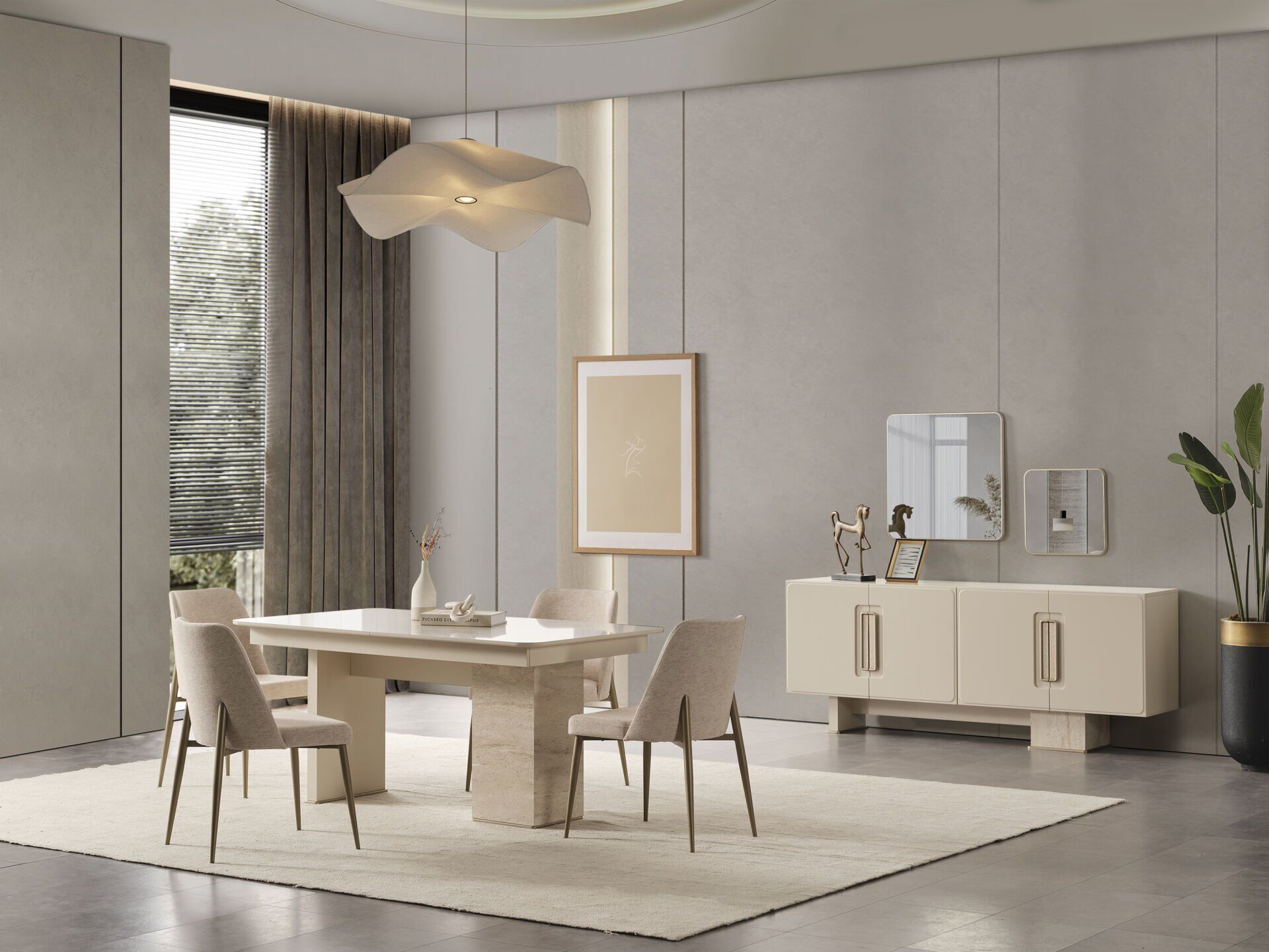 Allegra Yemek Odası + Ünite + Sehpa