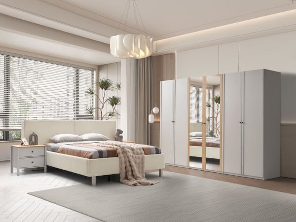 Lima  Bej Meşe Yatak Odası