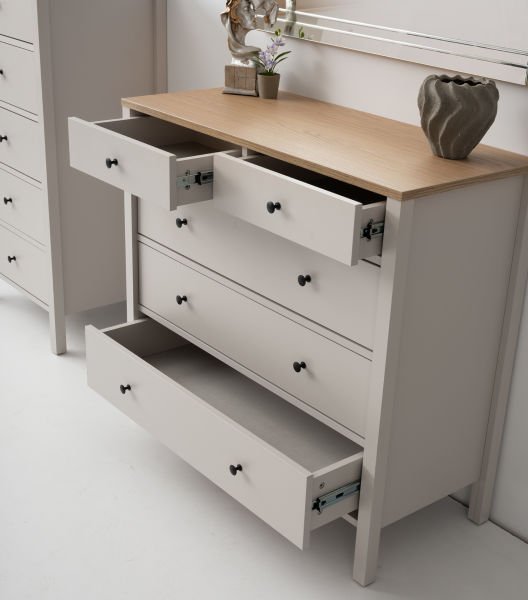 Lima  Bej Meşe Yatak Odası