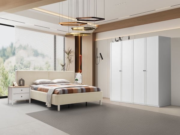 Lima  Beyaz Meşe Yatak Odası